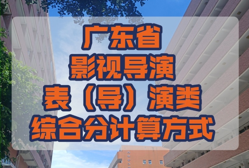广东省2024年表（导）演类（含影视导演专业）的统考综合分计算方式