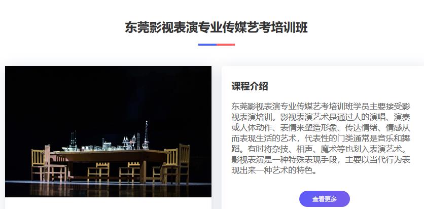 东莞影视表演艺考培训班
