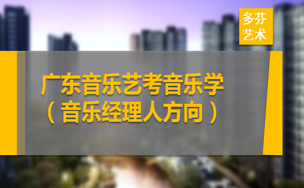 广东音乐艺考音乐学（音乐经理人方向）