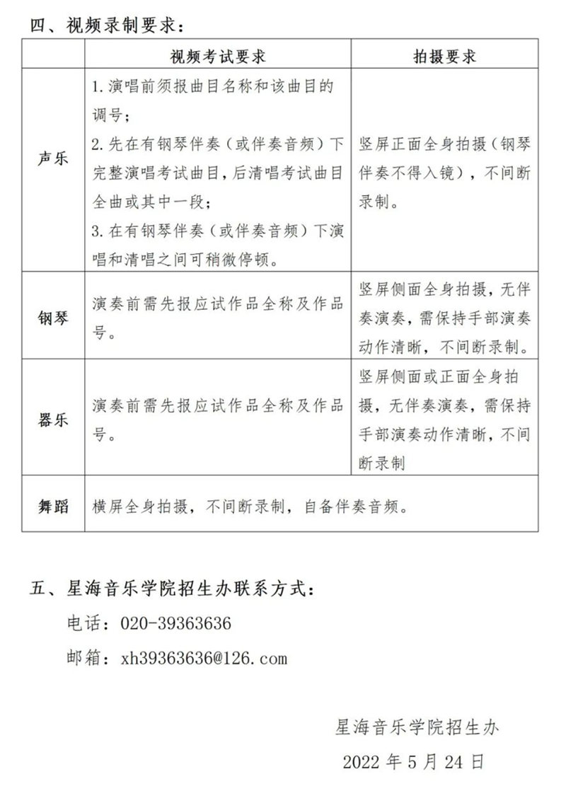 星海音乐学院2022年招收香港中学文凭考试考生、国际学生报名通知